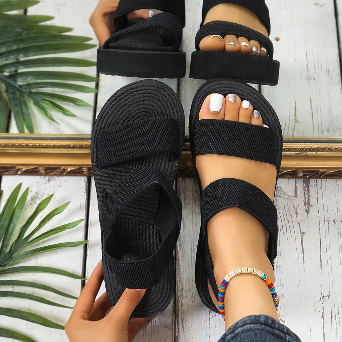 Elsie Wedge Sandals