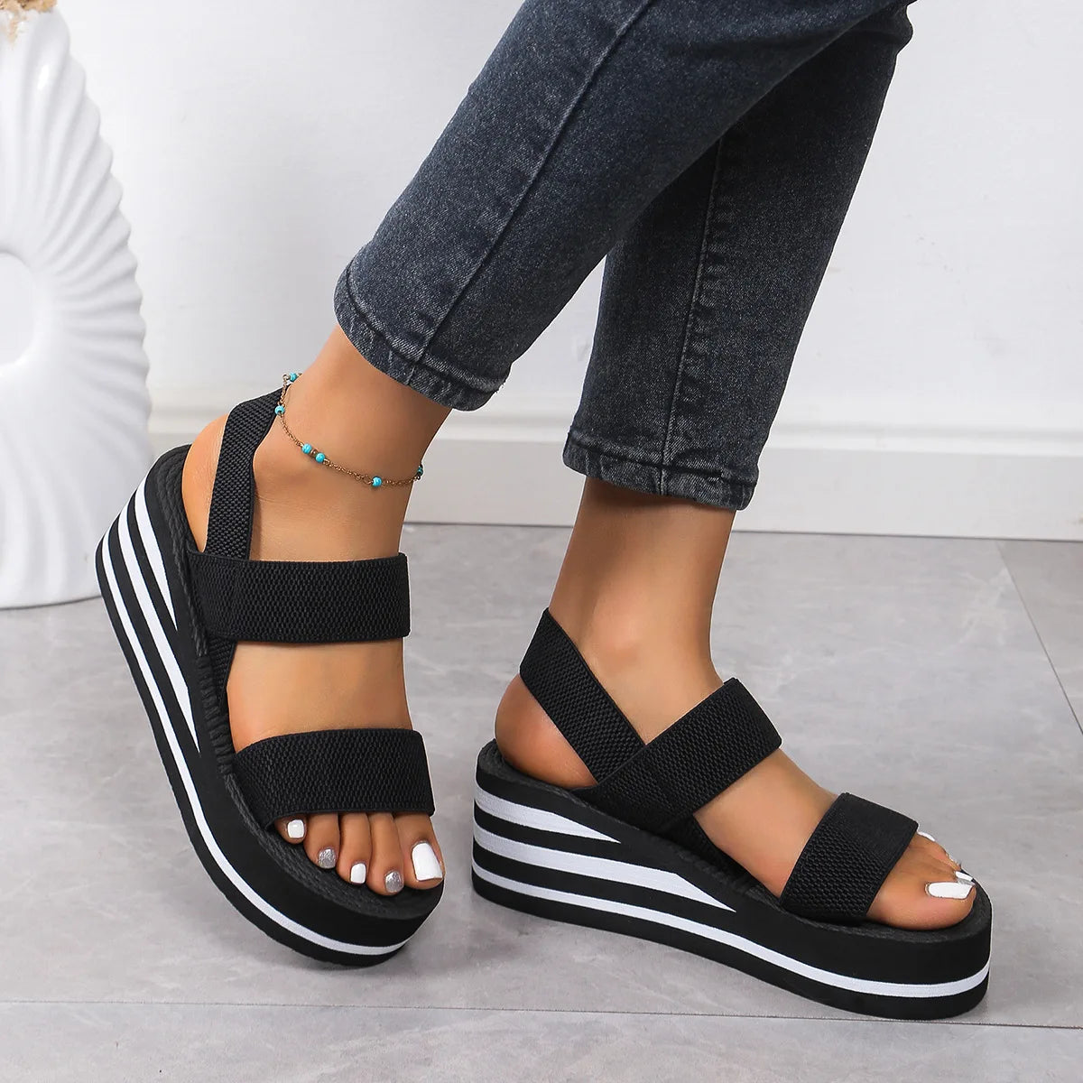 Elsie Wedge Sandals